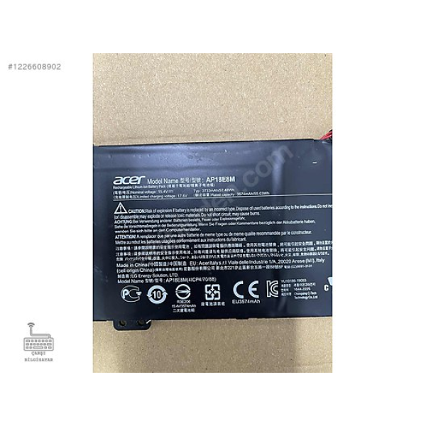 Orijinal Acer Nitro AN515-45 Batarya AP18E8M