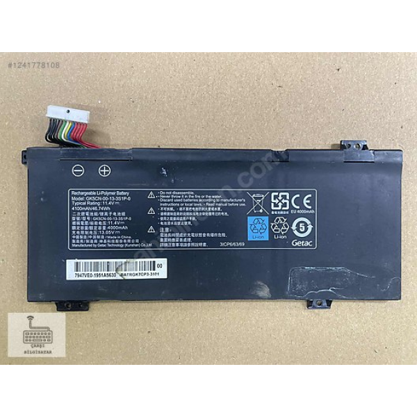 Monster Abra A7 V11.1.4, A7 V11.1.5 Notebook Bataryası, Pili