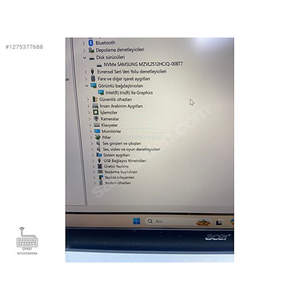 ACER İ5-1135G7 8GB RAM 512GB SSD İNTEL İRİS XE EKRAN KARTI 14 ''