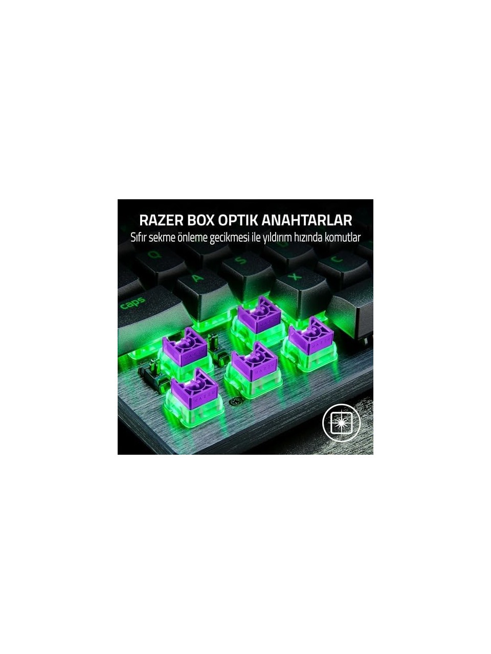 110001138079026 Razer Huntsman V3 X TKL RGB Purple Switch Kablolu Mekanik Oyuncu Klavyesi